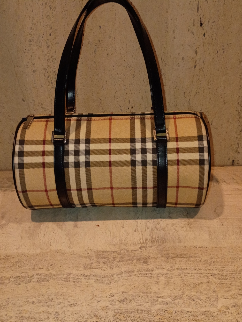 Burberry Nova Check Barrel Bag with Black Straps - Picture 14 of 15